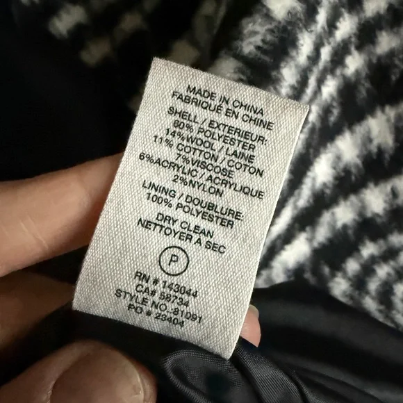 Avec Les Filles Brushed Wool Houndstooth Coat - Picture 6 of 7